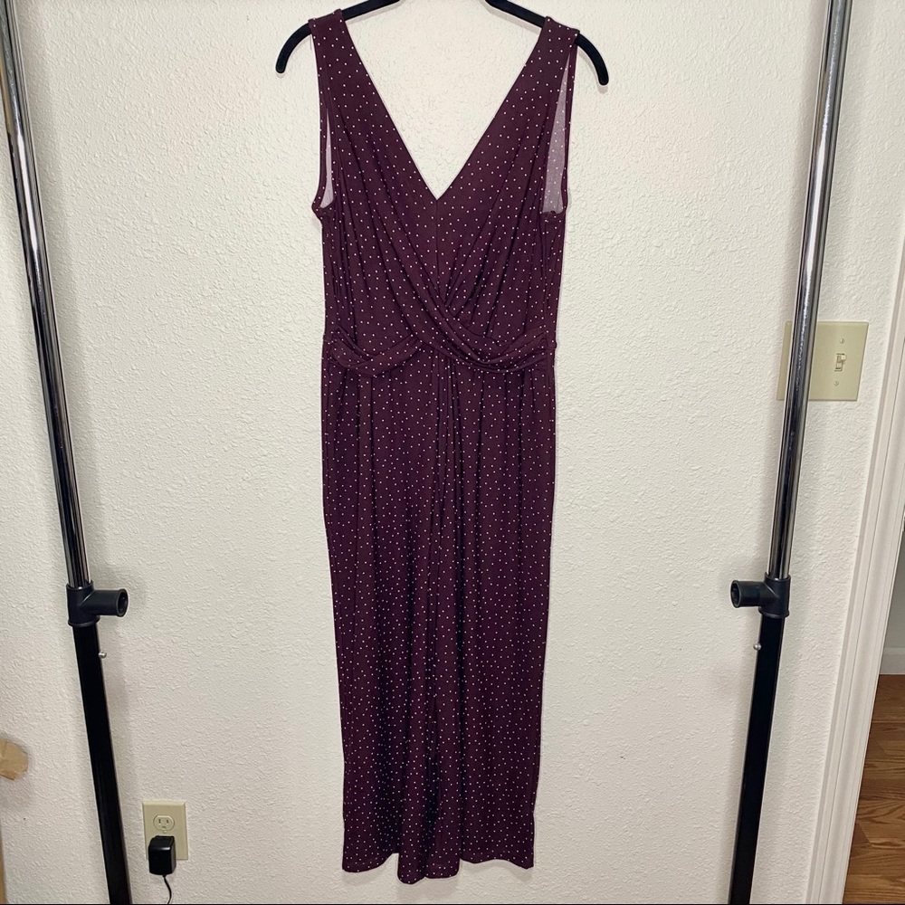 Candies plum dotted jumpsuit